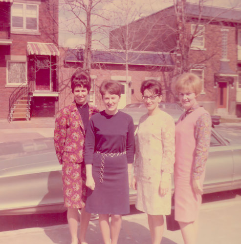 “Fabulous Four” (Elaine Wickerson, Eileen Larson, Clara Seminchuk, Lorraine Evans in Montreal, September 1968)